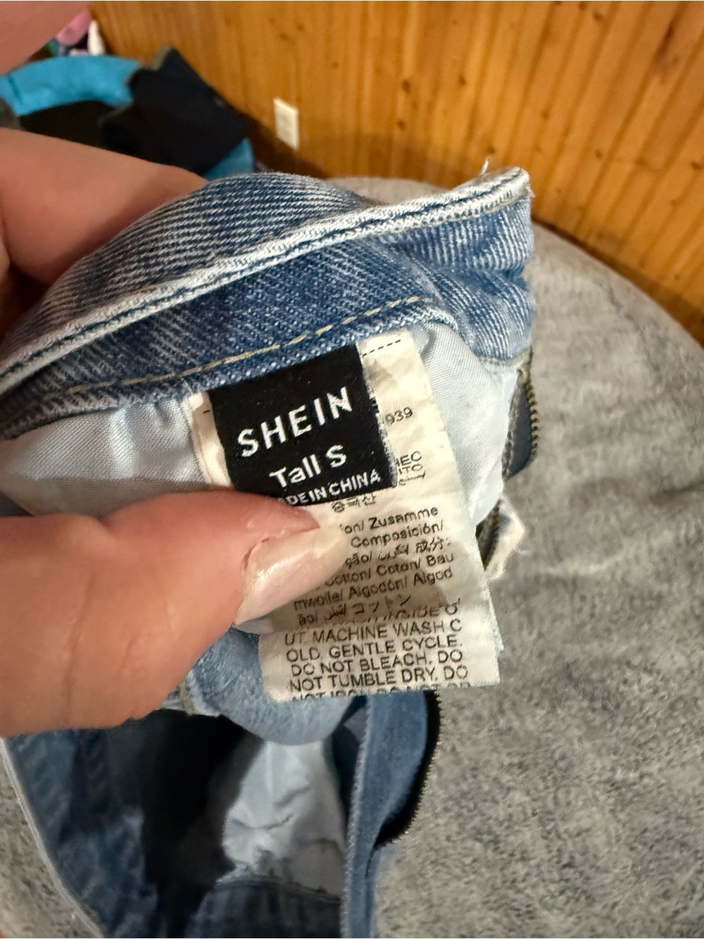Light Blue Ripped Denim Shorts - Picture 3 of 3